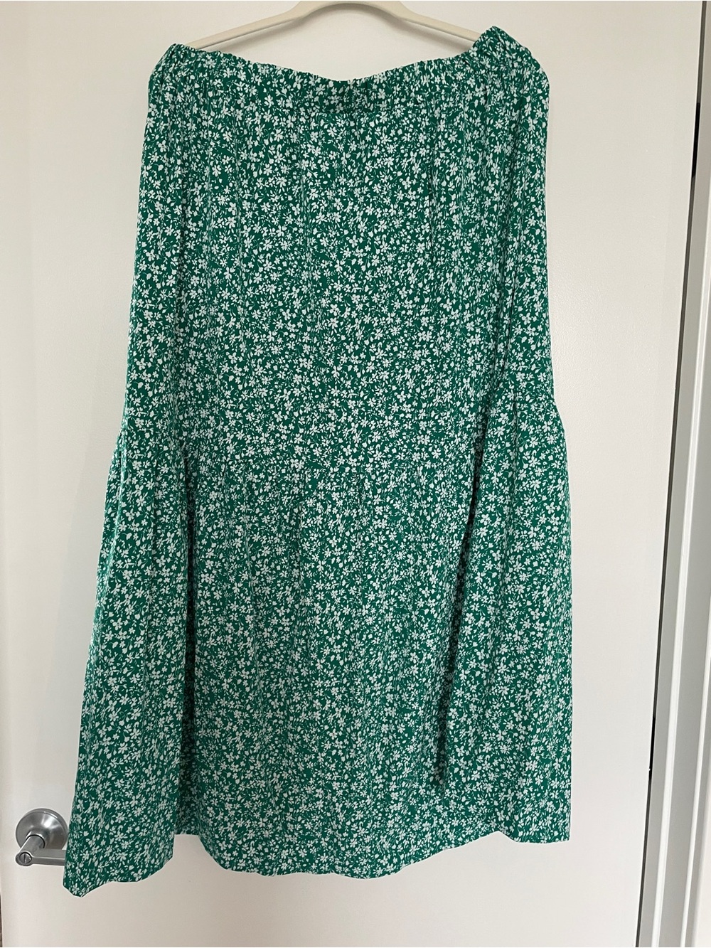 Green Floral Midi Skirt